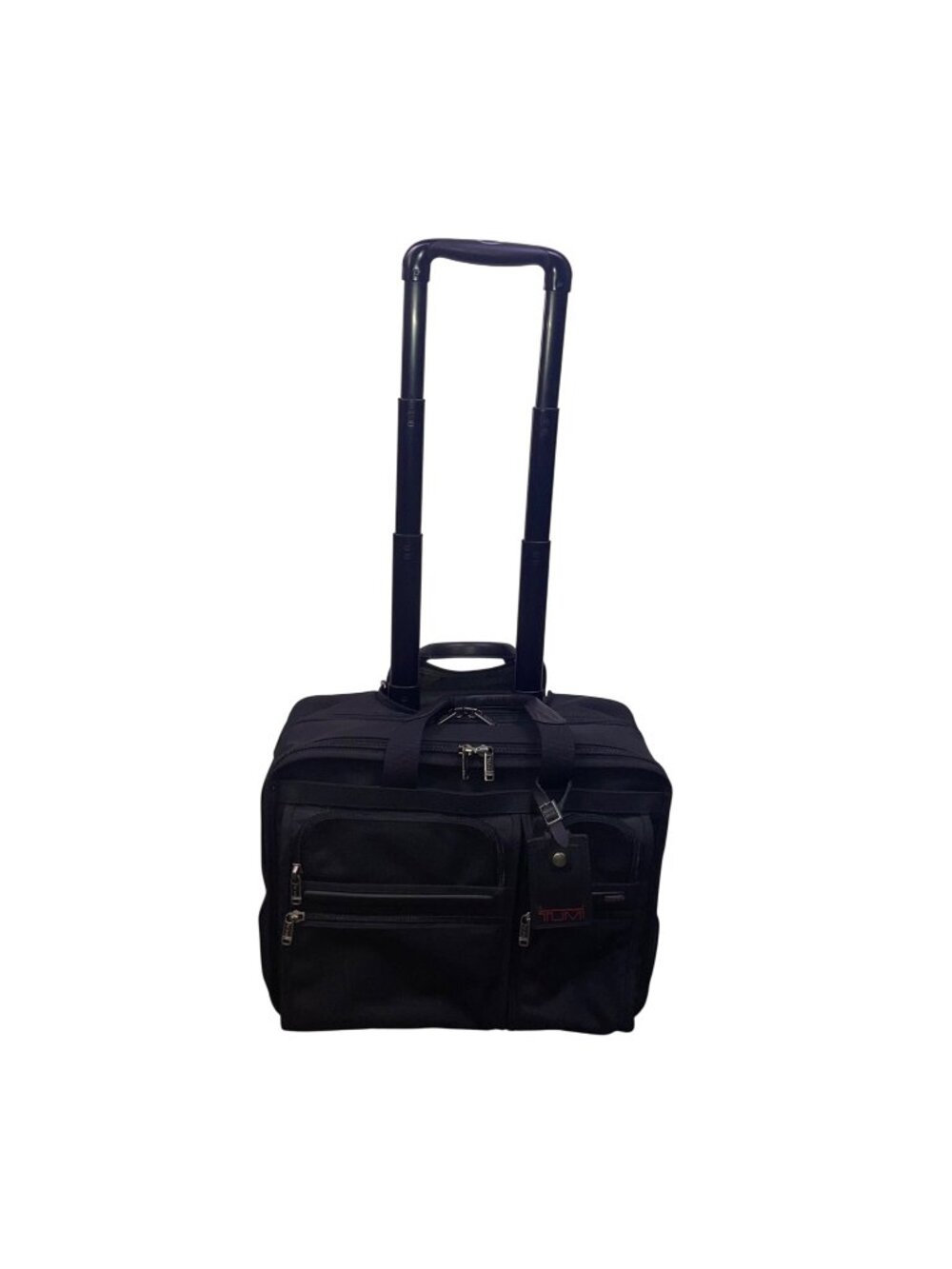 Tumi Men’s Black Ballistic Nylon Rolling Expandable Carry-On Travel Luggage